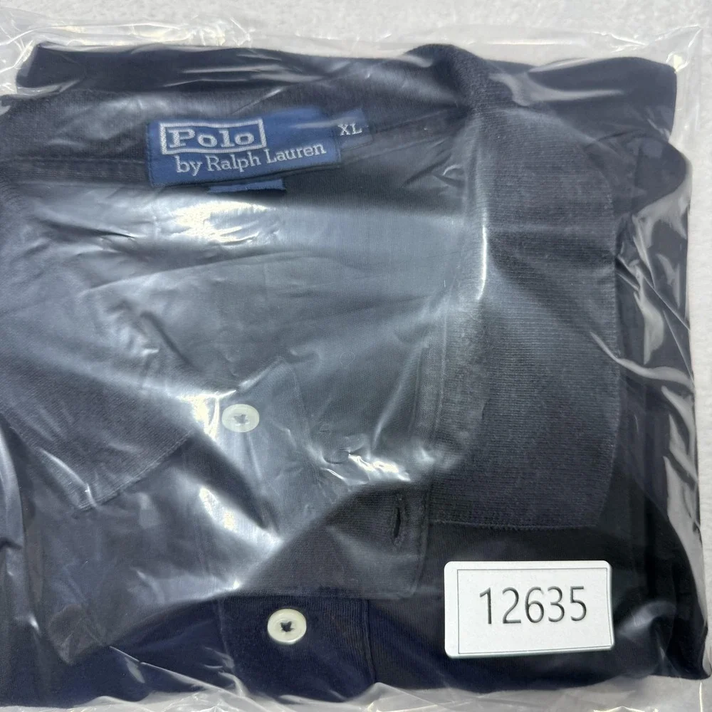 Polo Ralph Lauren Polo Shirt Mens XL Black Short‎ Sleeve Classic Pony 12635
